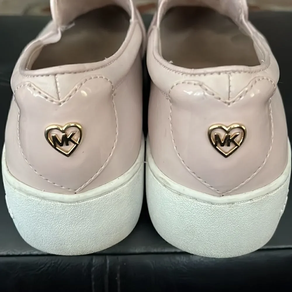 EUC WOMEN’S MICHAEL KORS TRENT SOFT PINK LEATHER SLIP ON SHOES SIZE 10